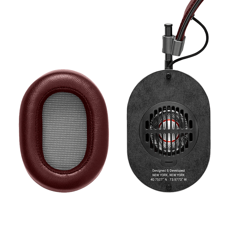 MH40 Wireless (Silver Metal / Burgundy Coated Canvas)